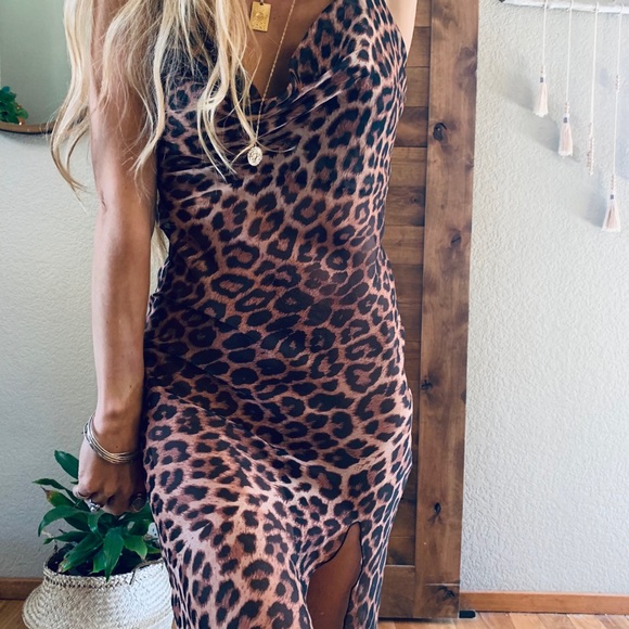 Lovers and Drifters Leopard Silk Dress - Picture 3 of 12